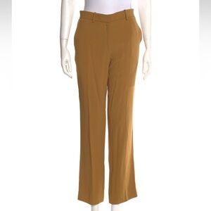 The Row Mocha Brown Straight Leg Trousers SZ 2